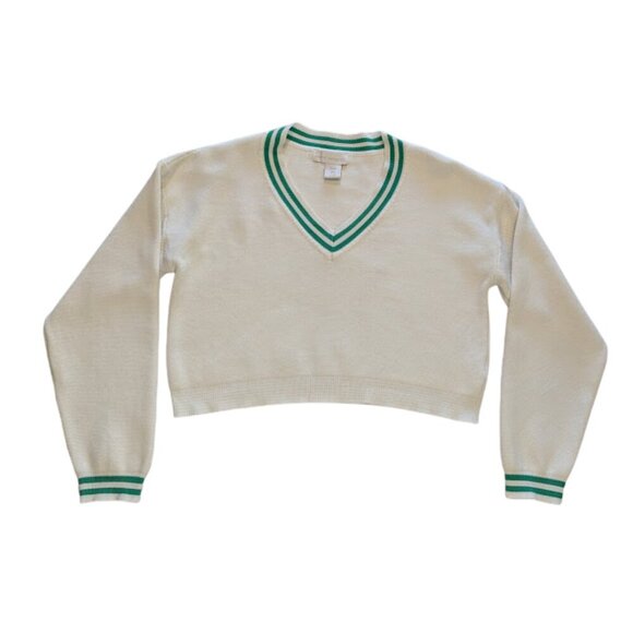 House of Harlow 1960 x Revolve White Knit Varsity Sweater & Skirt Set – Size M - Picture 5 of 15